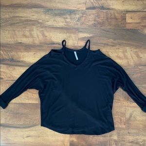 Black off the shoulder blouse